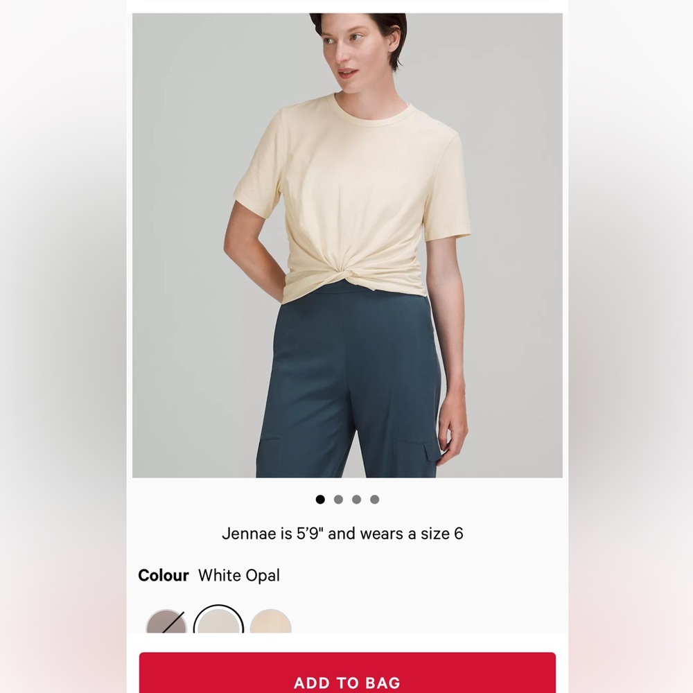 Lululemon Size 10 tie front opal shirt